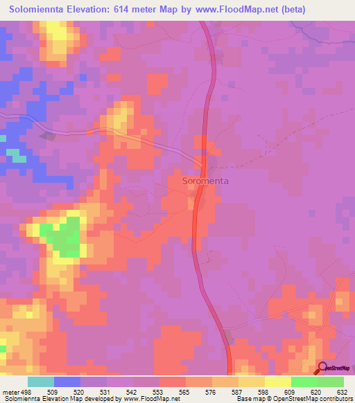 Solomiennta,Guinea Elevation Map