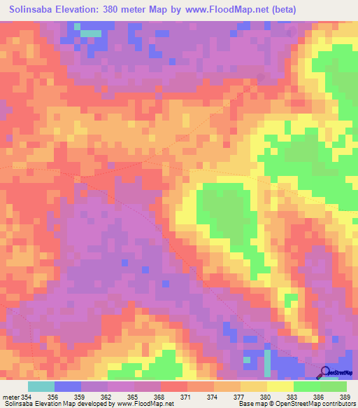 Solinsaba,Guinea Elevation Map