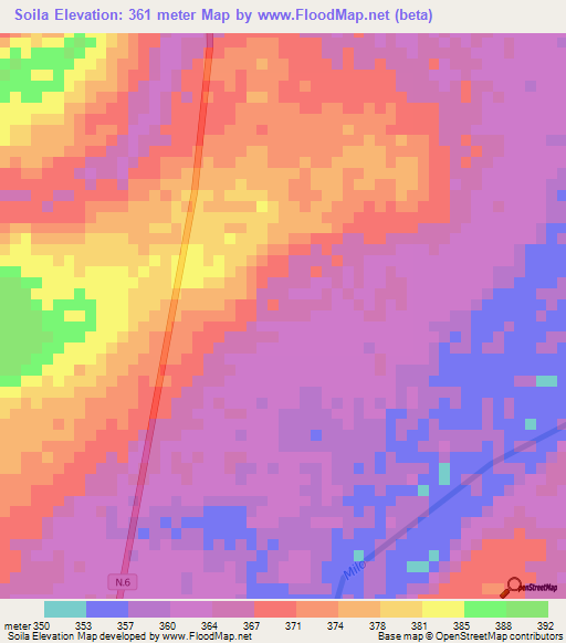 Soila,Guinea Elevation Map