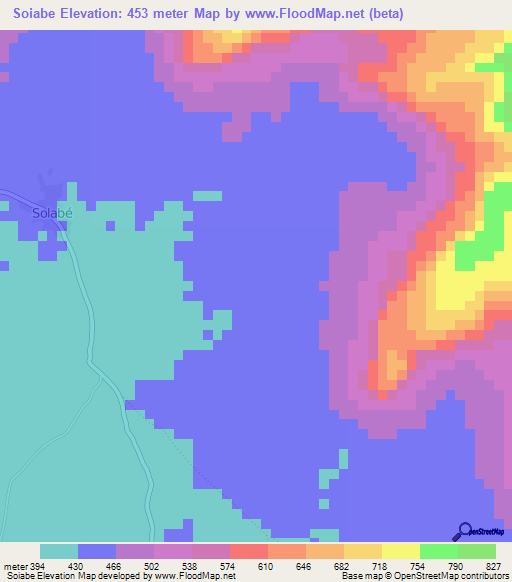 Soiabe,Guinea Elevation Map