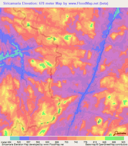 Siricamaria,Guinea Elevation Map