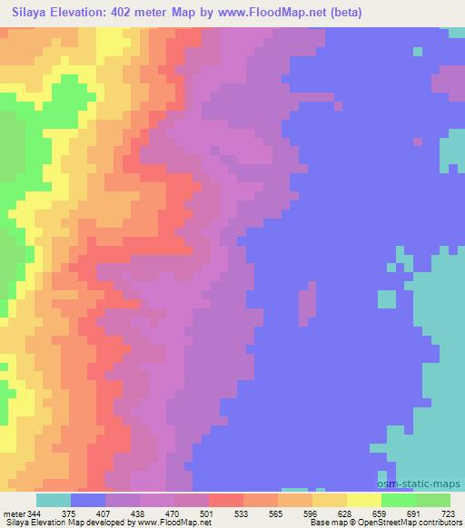 Silaya,Guinea Elevation Map