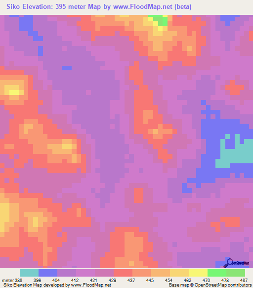 Siko,Guinea Elevation Map