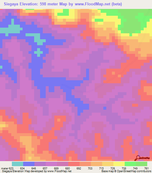 Siegaya,Guinea Elevation Map