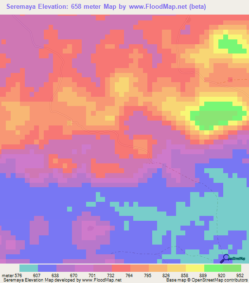 Seremaya,Guinea Elevation Map