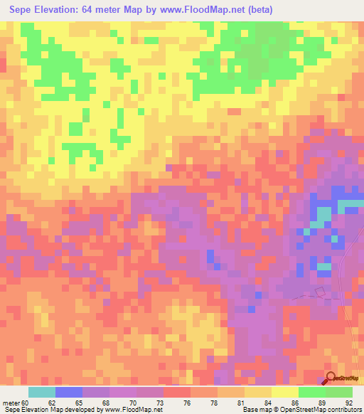 Sepe,Guinea Elevation Map