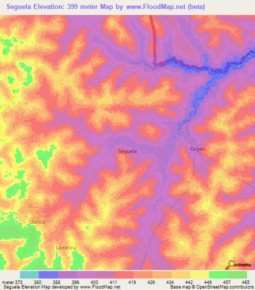 Seguela,Guinea Elevation Map