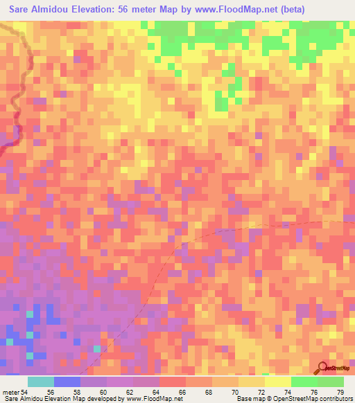 Sare Almidou,Guinea Elevation Map