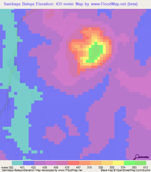 Sambaya Baleya,Guinea Elevation Map