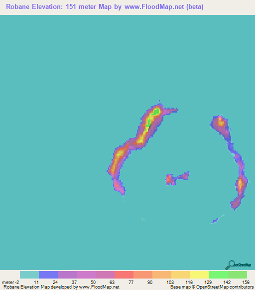 Robane,Guinea Elevation Map