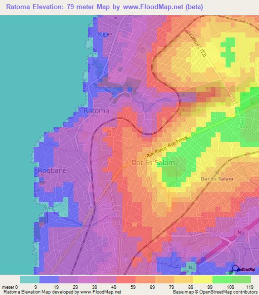 Ratoma,Guinea Elevation Map