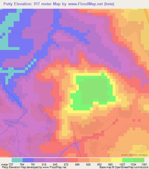 Petty,Guinea Elevation Map