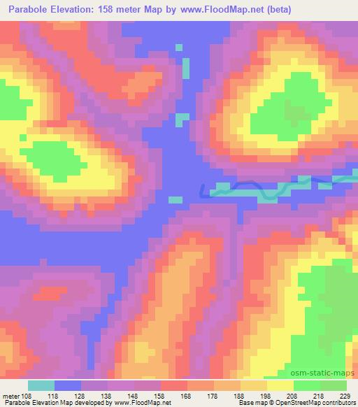 Parabole,Guinea Elevation Map