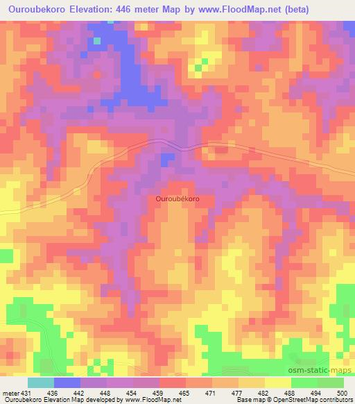 Ouroubekoro,Guinea Elevation Map