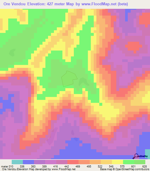 Ore Vendou,Guinea Elevation Map