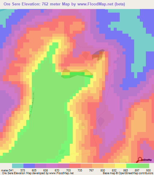 Ore Sere,Guinea Elevation Map