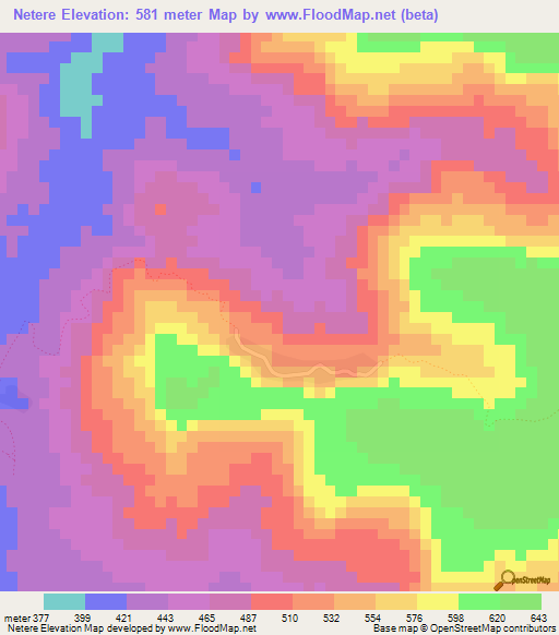 Netere,Guinea Elevation Map