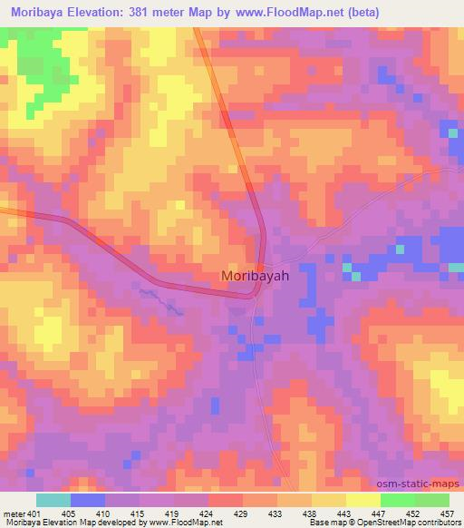 Moribaya,Guinea Elevation Map