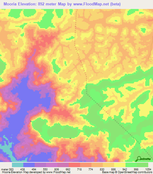 Mooria,Guinea Elevation Map