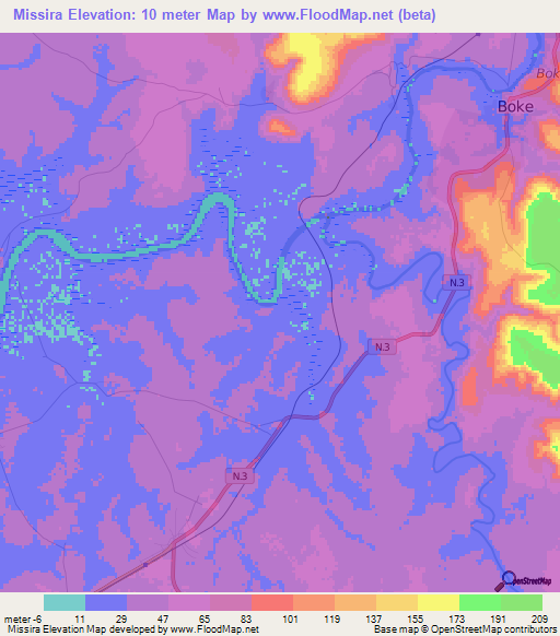 Missira,Guinea Elevation Map