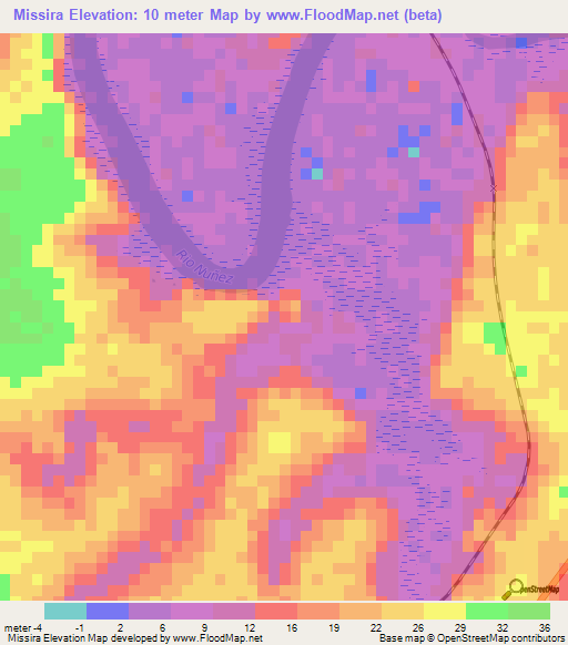 Missira,Guinea Elevation Map