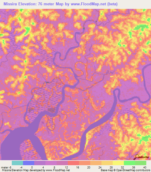 Missira,Guinea Elevation Map