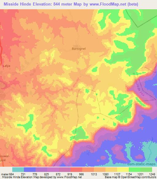 Misside Hinde,Guinea Elevation Map