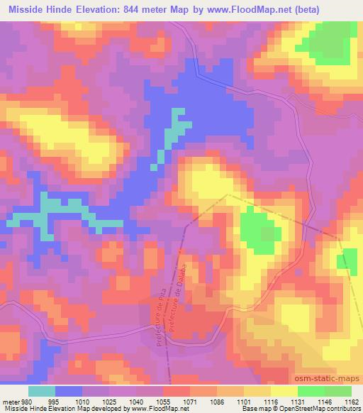 Misside Hinde,Guinea Elevation Map