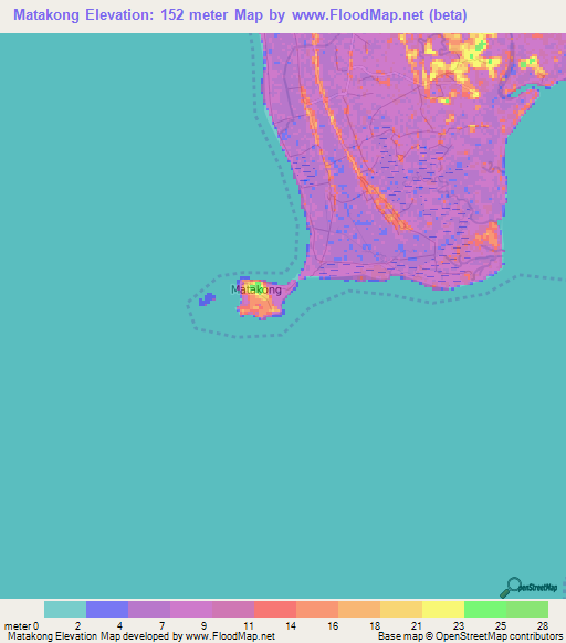 Matakong,Guinea Elevation Map