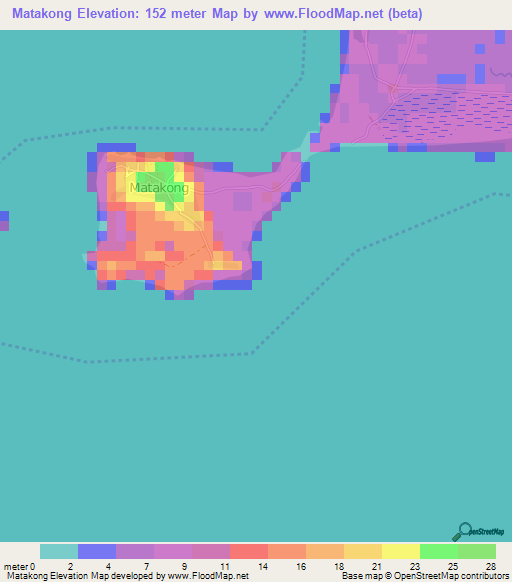 Matakong,Guinea Elevation Map