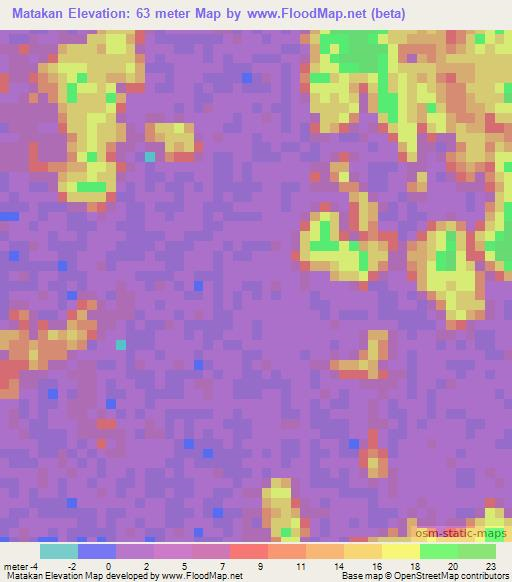 Matakan,Guinea Elevation Map