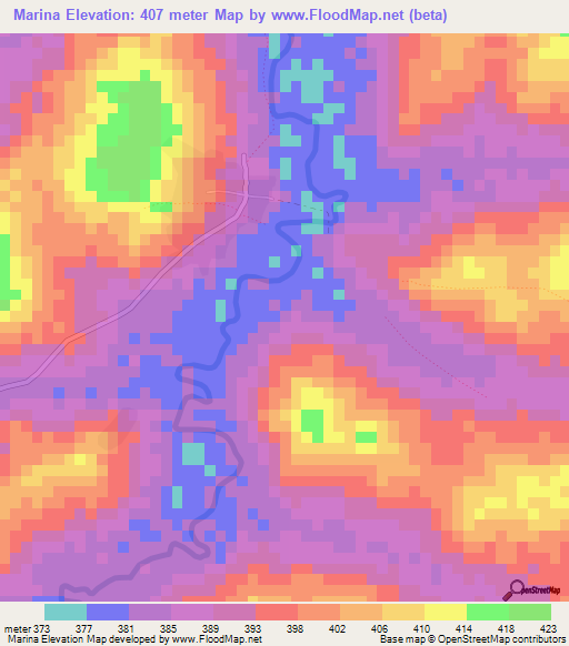 Marina,Guinea Elevation Map