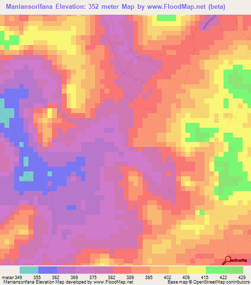 Maniansorifana,Guinea Elevation Map