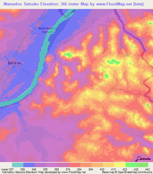 Mamadou Satouko,Guinea Elevation Map