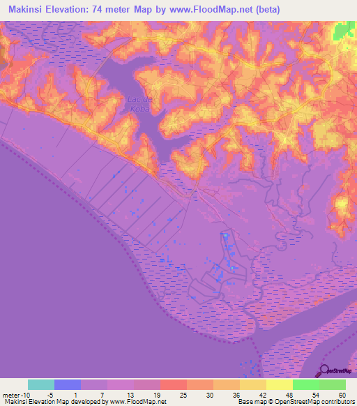 Makinsi,Guinea Elevation Map