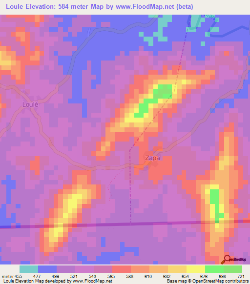 Loule,Guinea Elevation Map