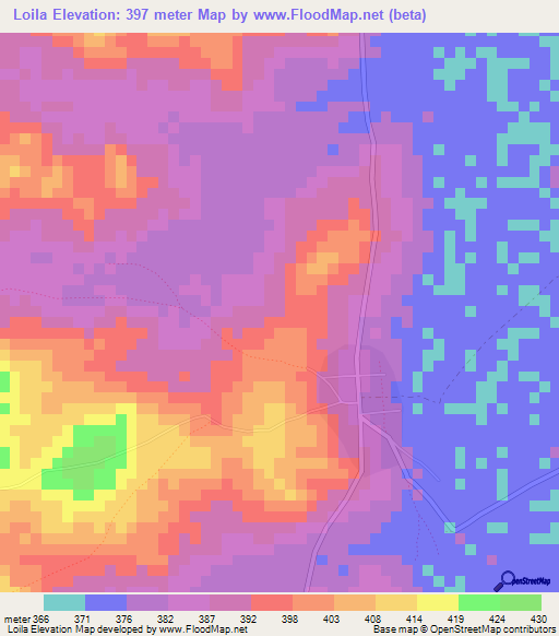 Loila,Guinea Elevation Map