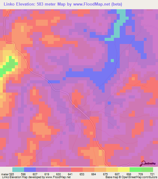 Linko,Guinea Elevation Map