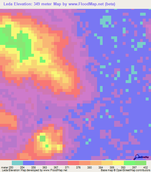 Leda,Guinea Elevation Map