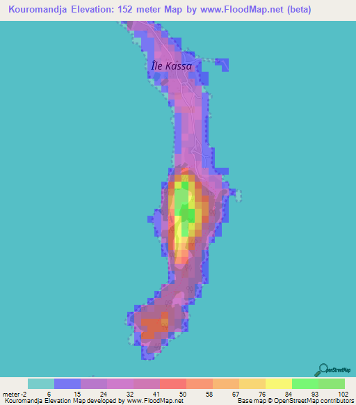 Kouromandja,Guinea Elevation Map