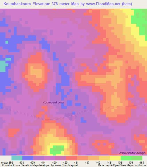 Koumbankoura,Guinea Elevation Map