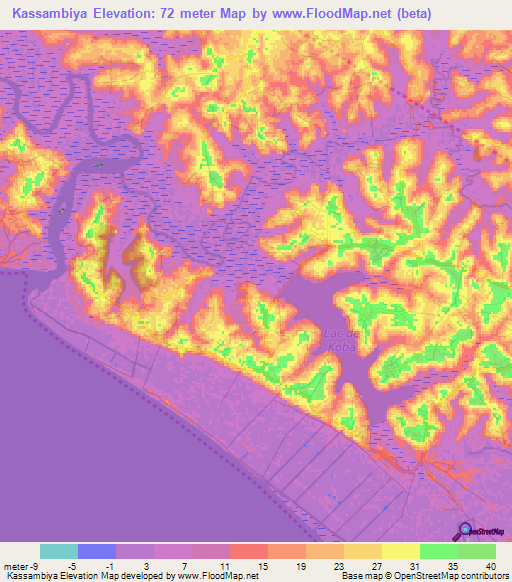 Kassambiya,Guinea Elevation Map