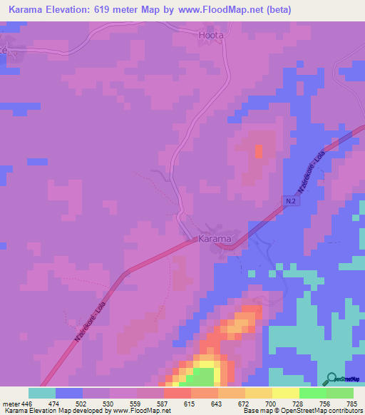 Karama,Guinea Elevation Map