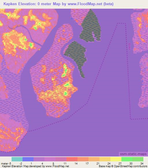 Kapken,Guinea Elevation Map