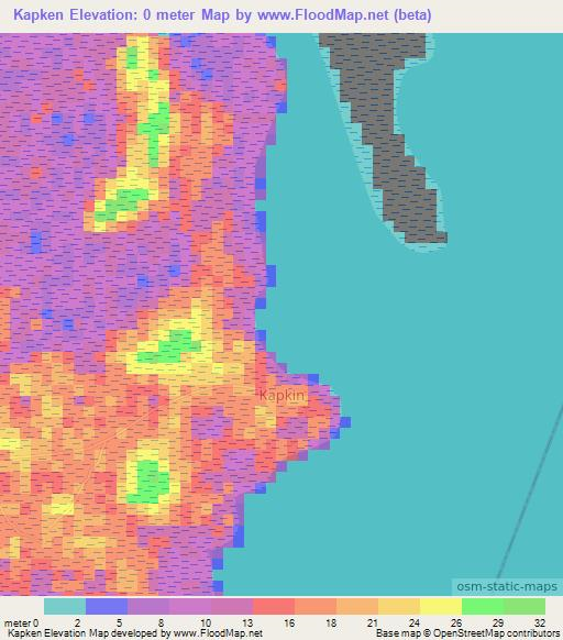 Kapken,Guinea Elevation Map