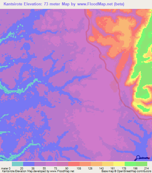 Kantsirote,Guinea Elevation Map