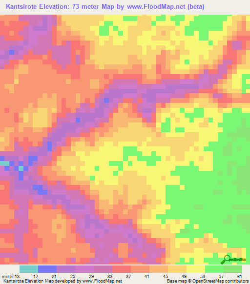 Kantsirote,Guinea Elevation Map