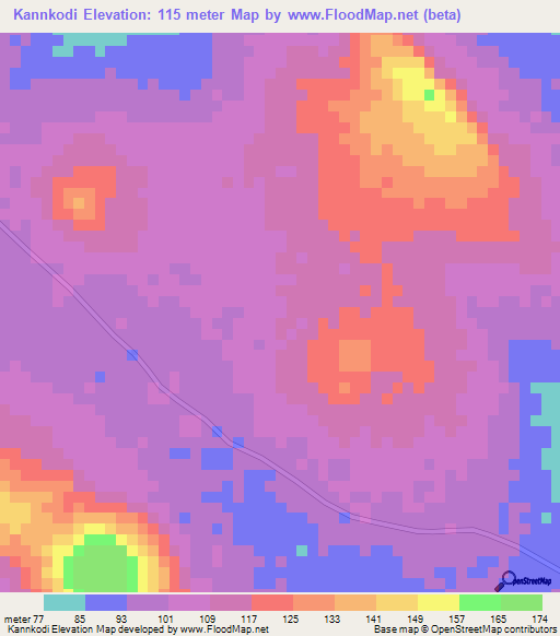 Kannkodi,Guinea Elevation Map