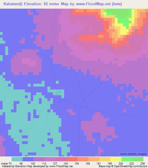 Kabatandji,Guinea Elevation Map