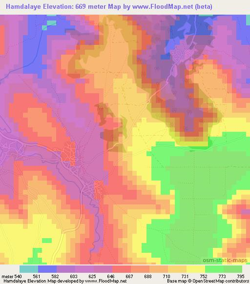 Hamdalaye,Guinea Elevation Map